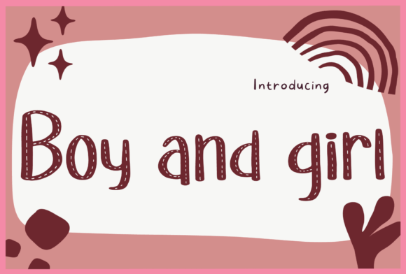Boy and Girl: A Charming Handwritten Font for Editorial Design