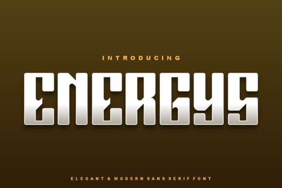 Energys: A Modern Display Font for Creative Projects