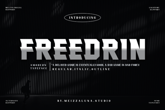 Freedrin: A Cyber-Punk Display Font for Modern Design