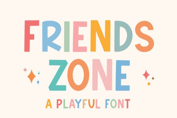 Friendszone: A Charming Display Font for Creative Projects