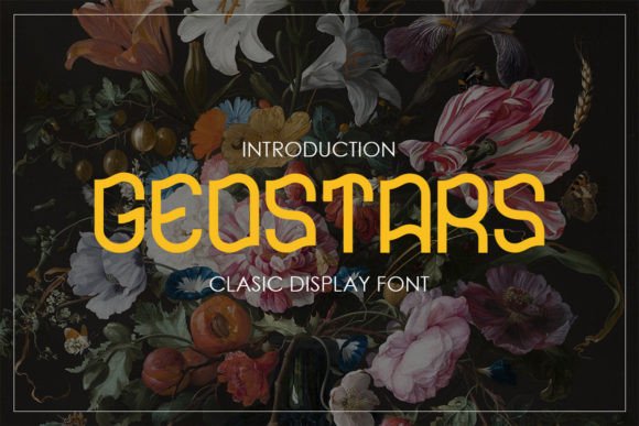 Geostars: A Vintage Art Display Font for Editorial Design