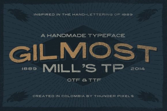 Gilmost Mill s: A Retro Display Font for Editorial Character