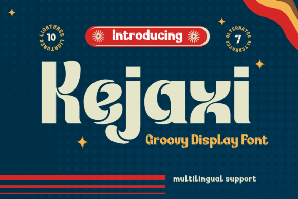 Kejaxi: A Groovy Display Font for Retro Branding
