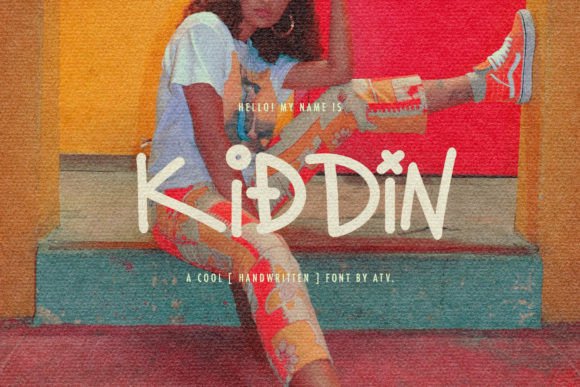 Kiddin: A Trendy, Urban-Style Handwritten Display Font