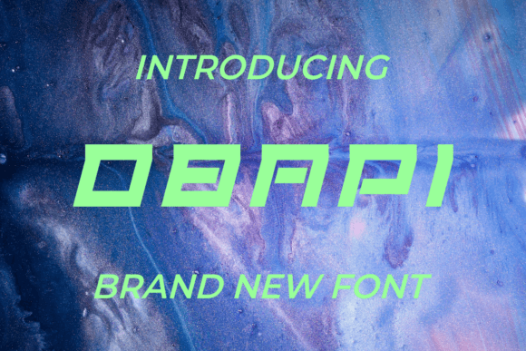 Obapi: A Bold and Cool Display Font for Web Design