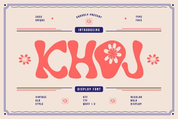Unlock Creative Potential with Khoj, the Groovy Retro Font