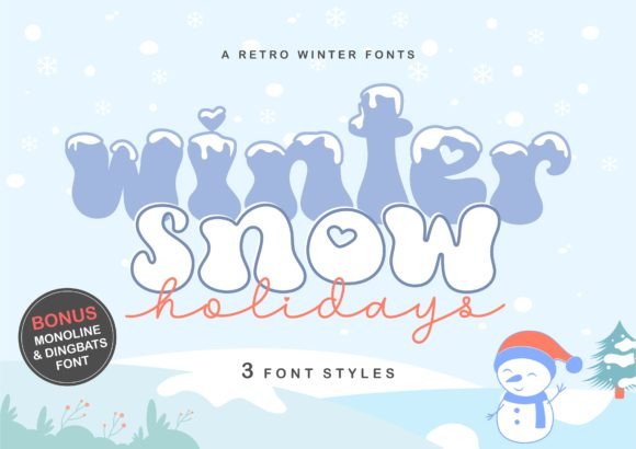 Wintersnow Holidays: A Retro Groovy Font for Winter Campaigns